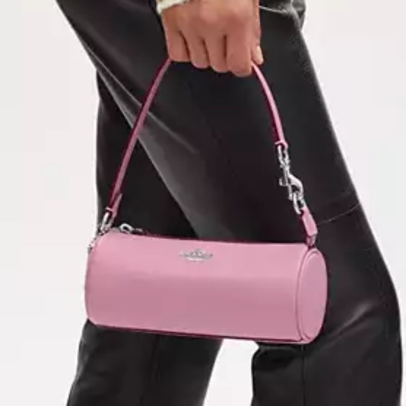 Coach Mini Barrel Bag Pink, w Complimentary Crossbody( Chain gift) NWT - Picture 4 of 8